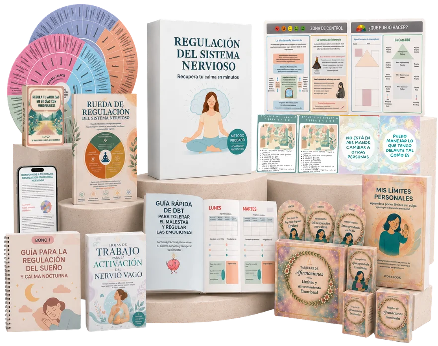 Paquete completo NeuroCalma con workbook, tarjetas y los seis bonos